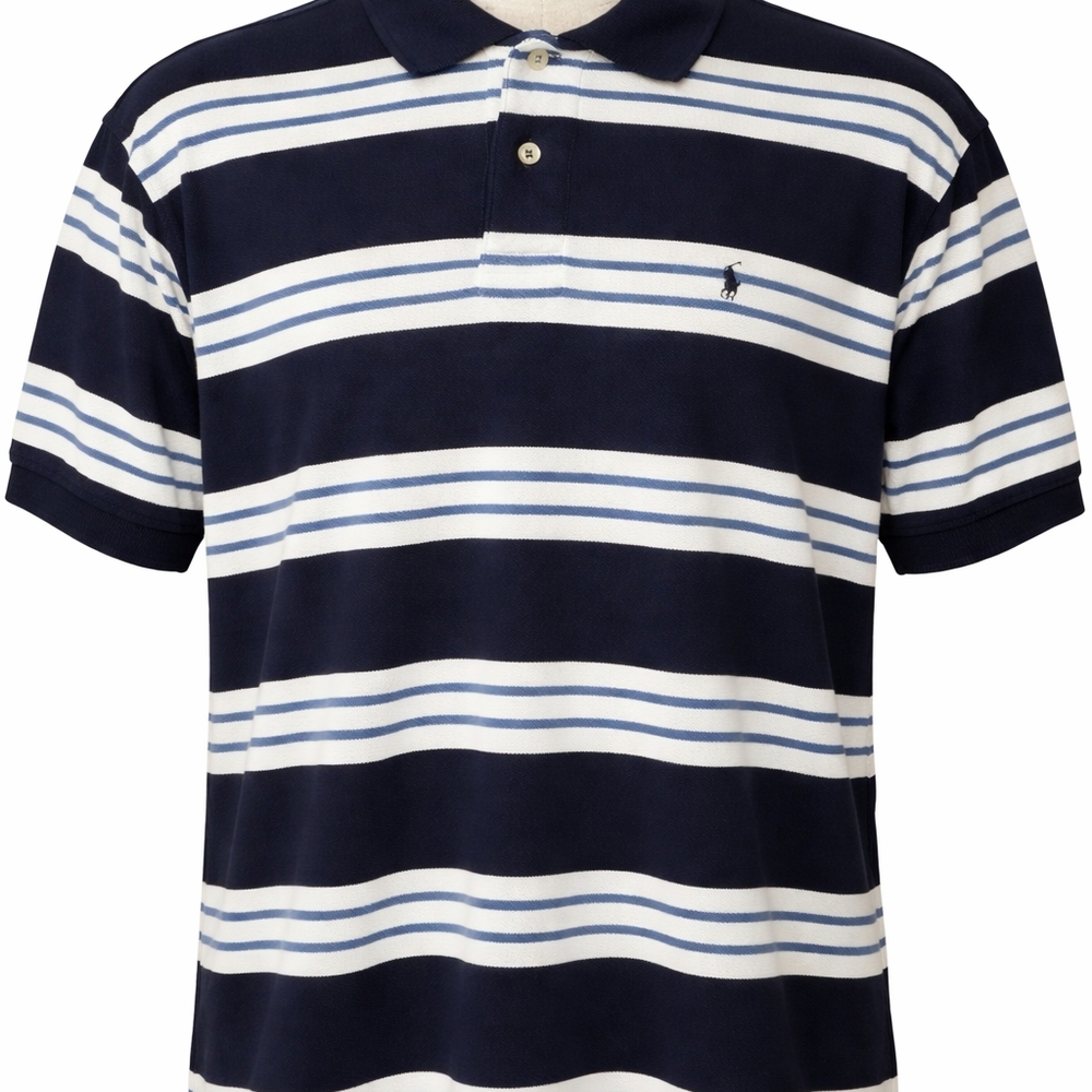 Ralph Lauren Navy White Striped Polo Shirt XXL